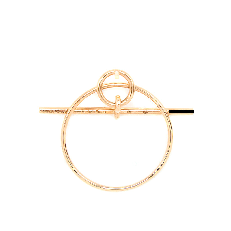 Hermes Loop Earring, Small Model Rose Gold Tone