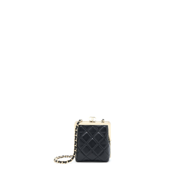 Chanel Mini Clip With Chain Lambskin Black LGHW