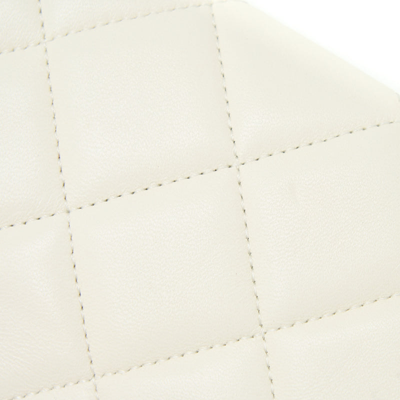Chanel Small Trendy CC Lambskin White RGHW (Microchip)