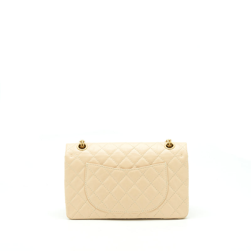 Chanel 2.55 225 Reissue Double Flap Bag Calfskin Light Beige GHW