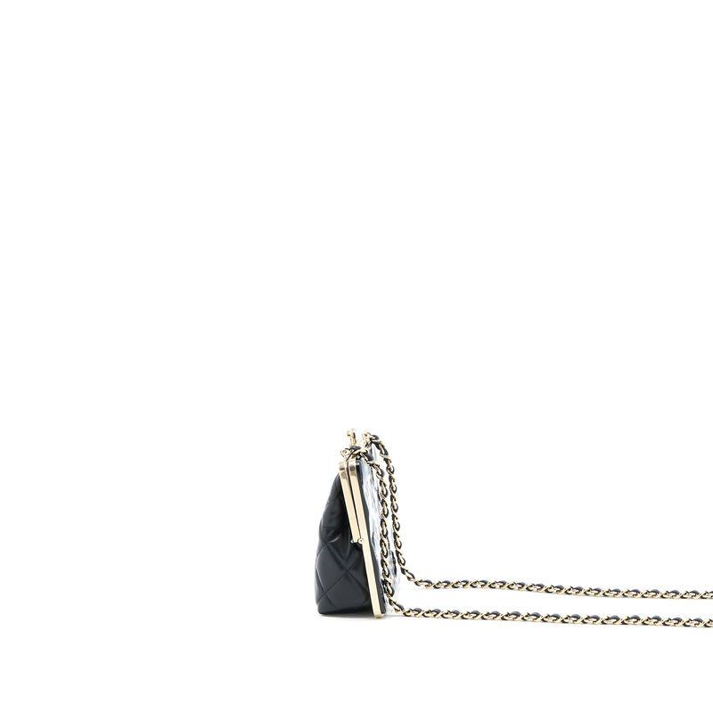 Chanel Mini Clip With Chain Lambskin Black LGHW
