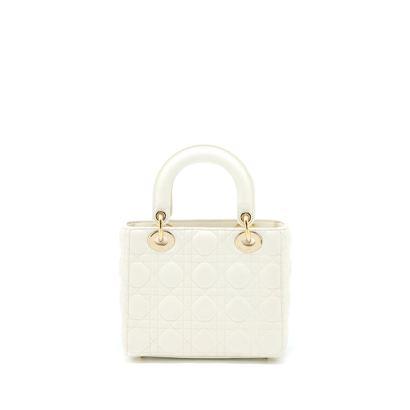 Dior Small Lady Dior Lambskin White LGHW