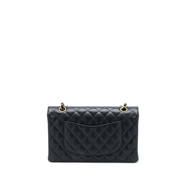 Chanel Medium Classic Double Flap Bag Caviar Black GHW (Microchip)