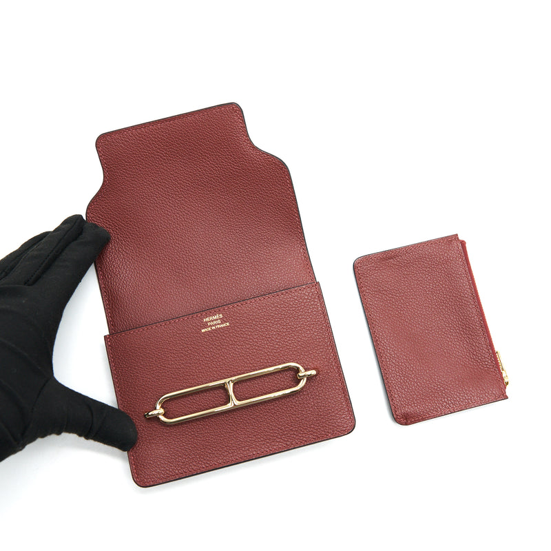 HERMES ROULIS SLIM EVERCOLOR ROUGE H WITH GHW
