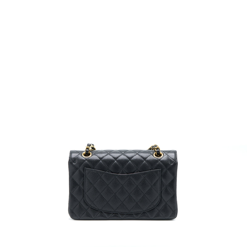 Chanel Small Classic Double Flap Bag Caviar Black GHW (Microchip)