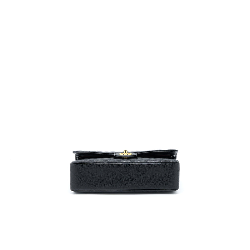 Chanel Medium Classic Double Flap Bag Caviar Black GHW (Microchip)