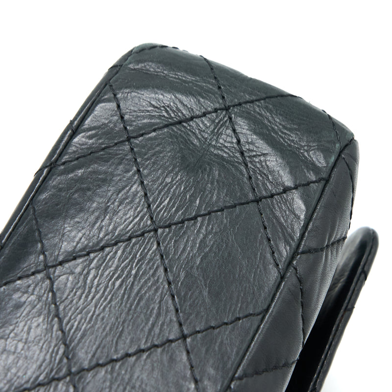 Chanel 2.55 227 Maxi Reissue Flap Bag Aged Calfskin Black LGHW