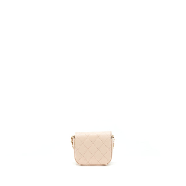 Chanel 22C Mini Flap Vanity Caviar Light Pink LGHW