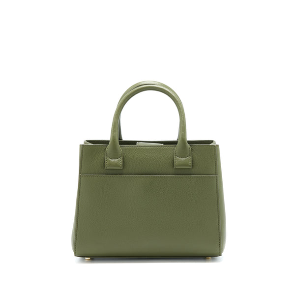 Chanel Small Top Handle Tote Calfskin Green LGHW