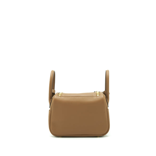 Hermes Mini Lindy Swift Alezan / Biscuit GHW Stamp Z