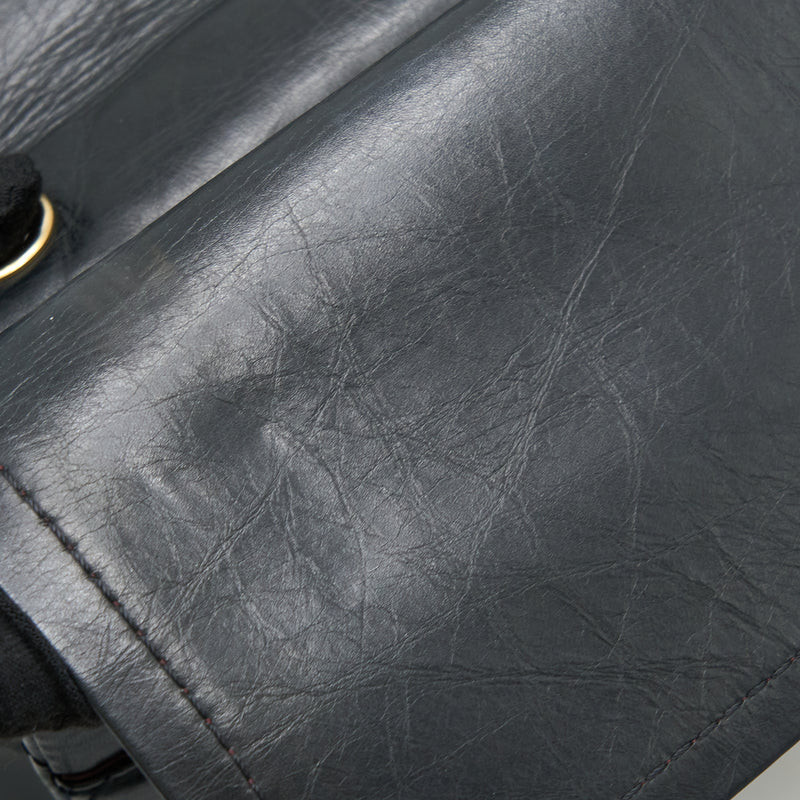 Chanel 2.55 227 Maxi Reissue Flap Bag Aged Calfskin Black LGHW