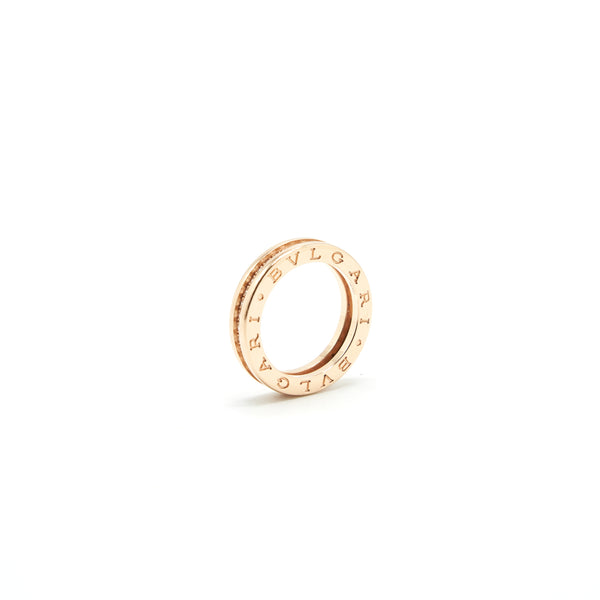 Bvlgari B.Zero Ring Size53 Rose Gold With Diamond