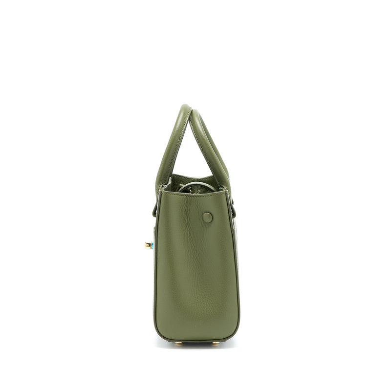 Chanel Small Top Handle Tote Calfskin Green LGHW