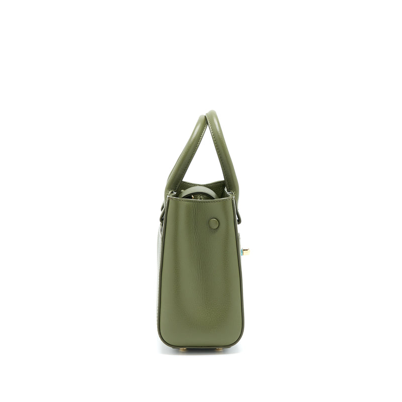 Chanel Small Top Handle Tote Calfskin Green LGHW