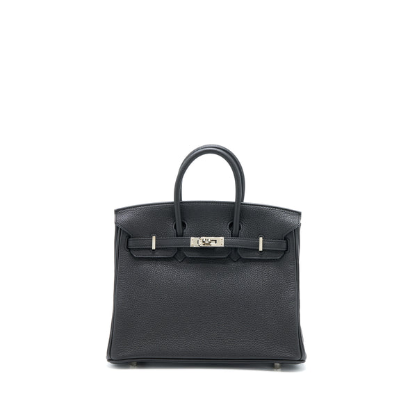 Hermes Birkin 25 Togo Black SHW Stamp X