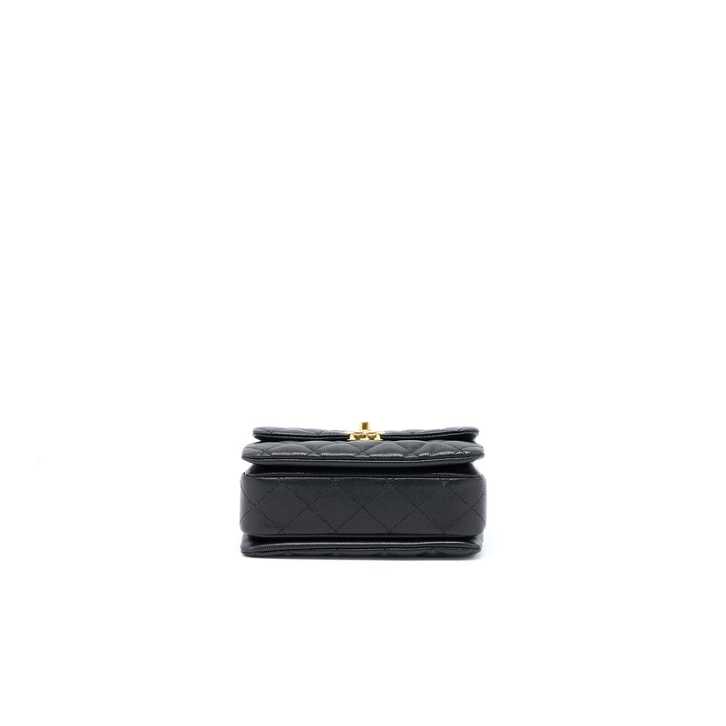 Chanel 22K Coco First Caviar Leather Black GHW (Microchip)