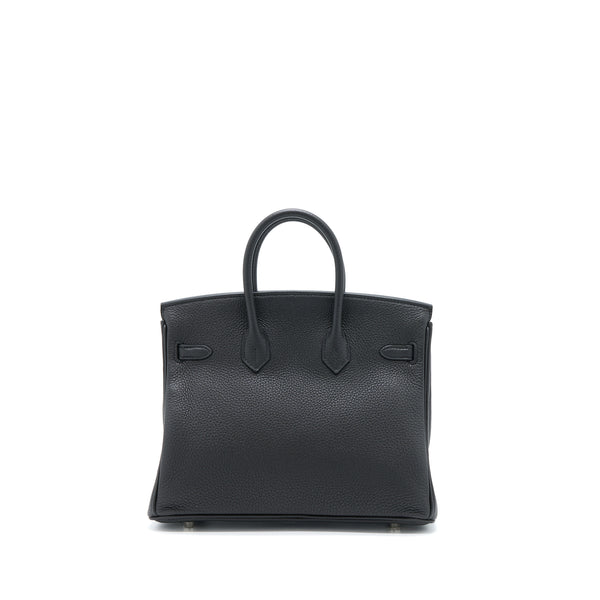 Hermes Birkin 25 Togo Black SHW Stamp X