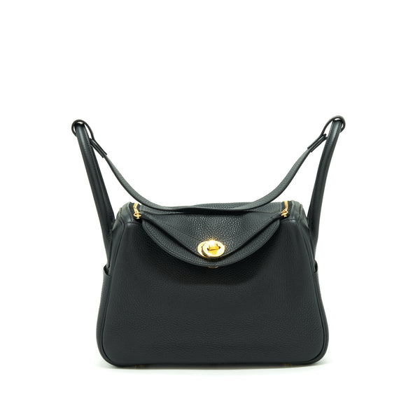 Hermes Lindy 26 Clemence Black GHW Stamp Y