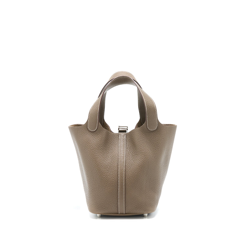 Hermes Picotin 18 Lock Bag Clemence Etoupe SHW Stamp X