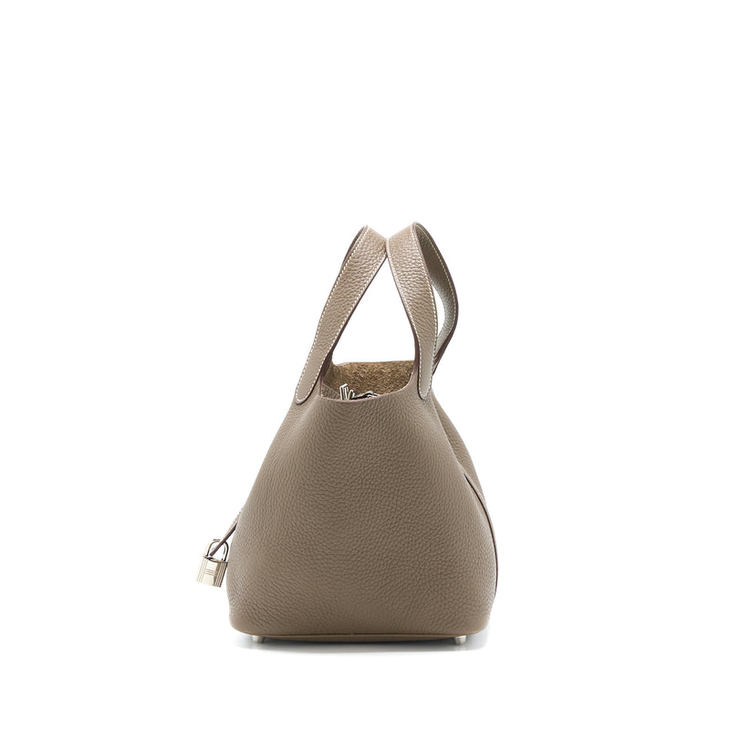 Hermes Picotin 18 Lock Bag Clemence Etoupe SHW Stamp X