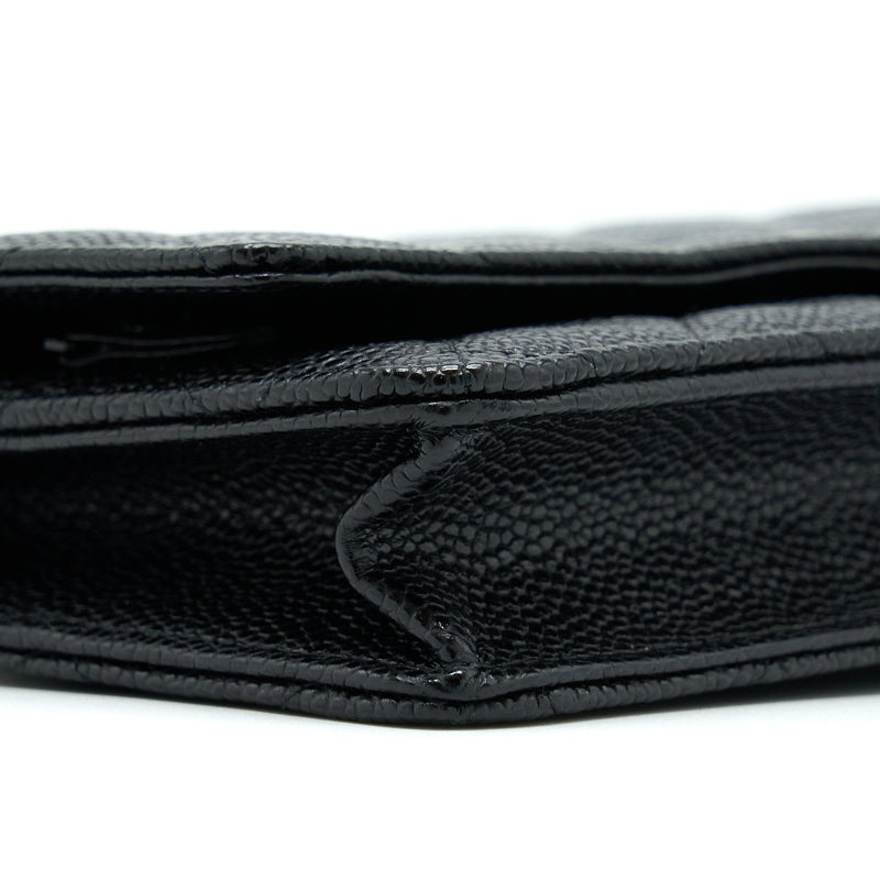 Chanel Classic Wallet On Chain Caviar Black SHW