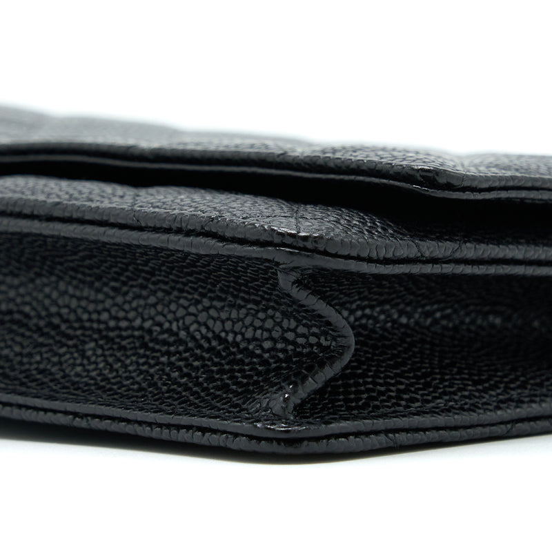 Chanel Classic Wallet On Chain Caviar Black SHW