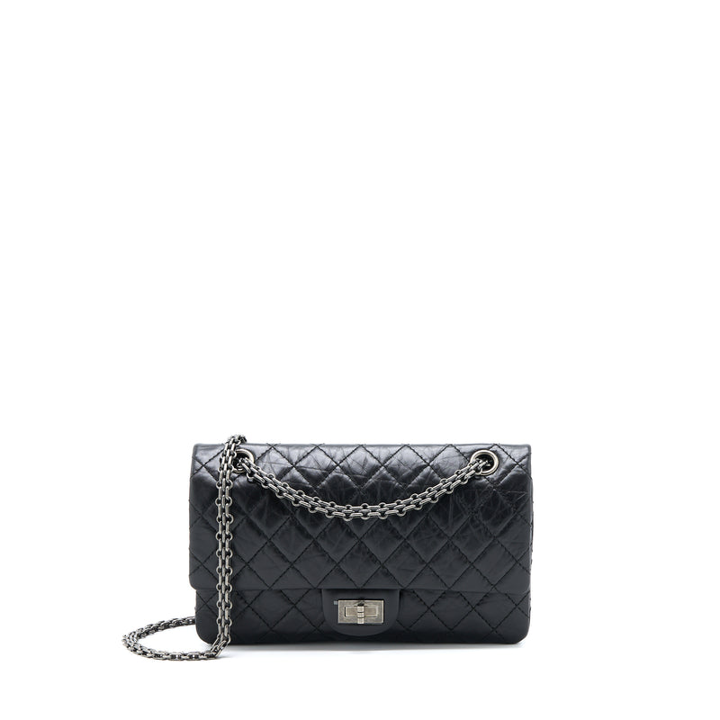 Chanel 2.55 Small Reissue Flap Bag Aged Calfskin Ruthenium SHW (Microchip)