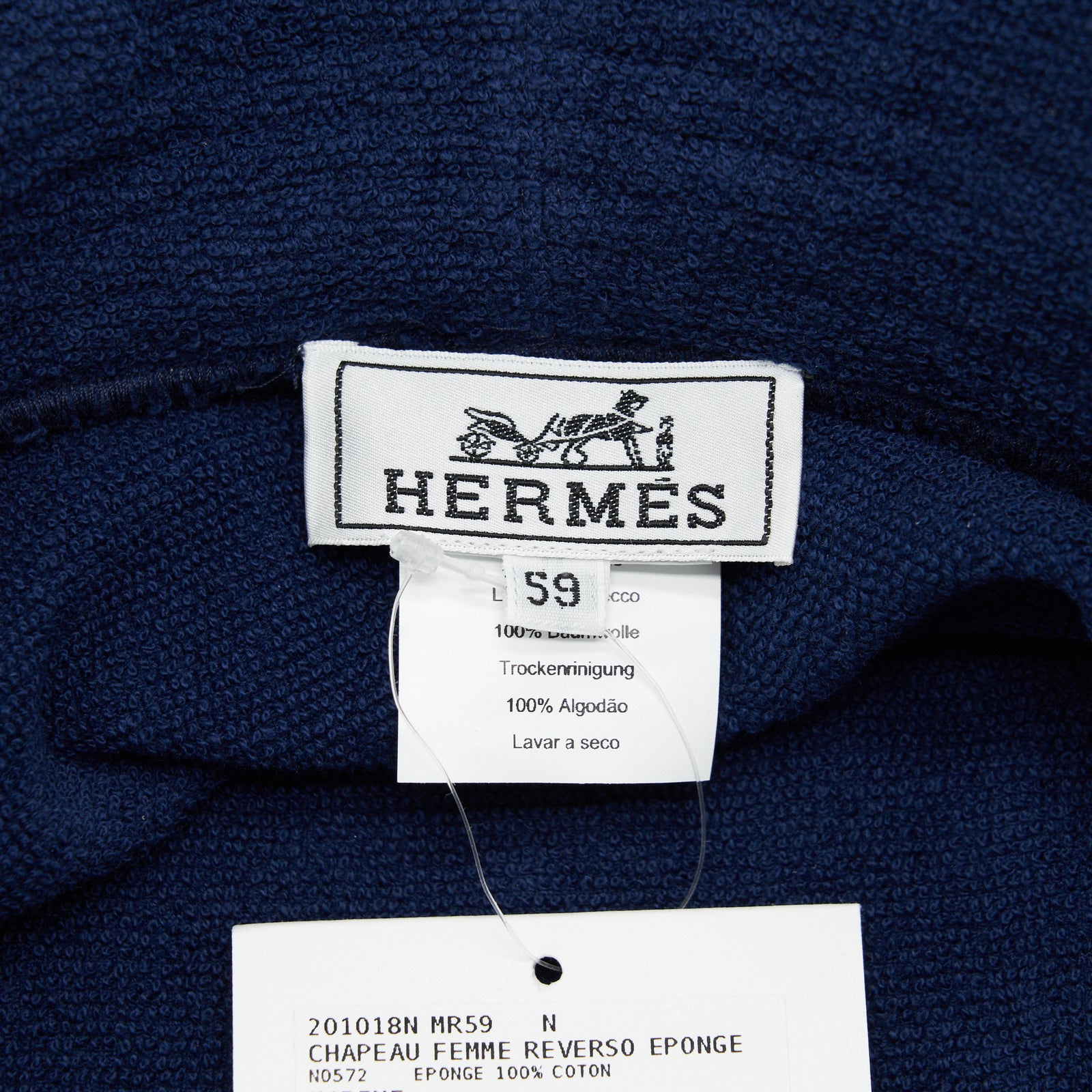 Hermes Size59 Bucket Hat Blue