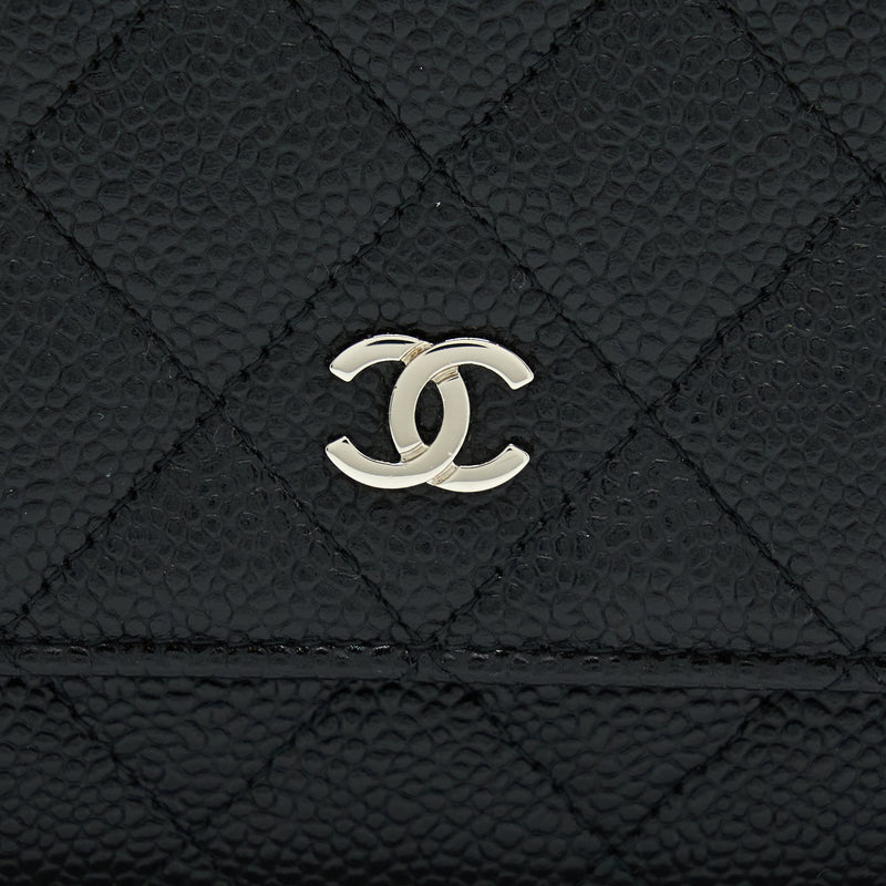 Chanel Classic Wallet On Chain Caviar Black SHW