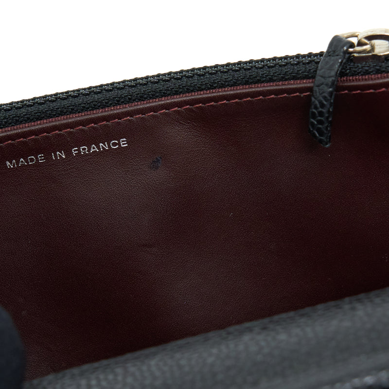 Chanel Classic Wallet On Chain Caviar Black SHW