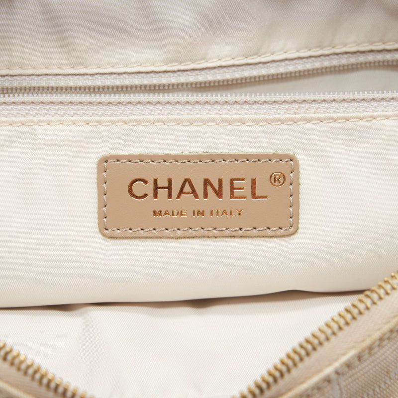 Chanel Vintage Travel Line Bowler Bag Canvas And Leather LGHW