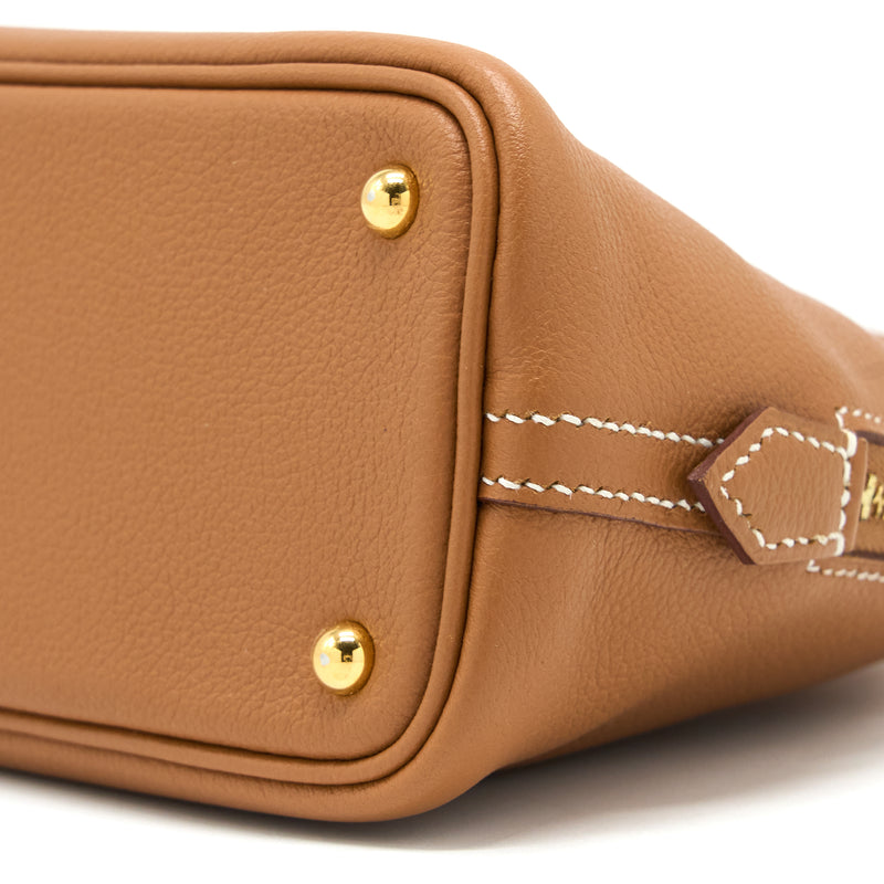 Hermes Mini Bolide Evercolor Gold GHW Stamp D