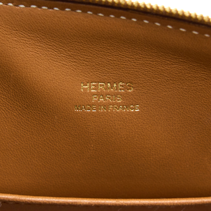 Hermes Mini Bolide Evercolor Gold GHW Stamp D
