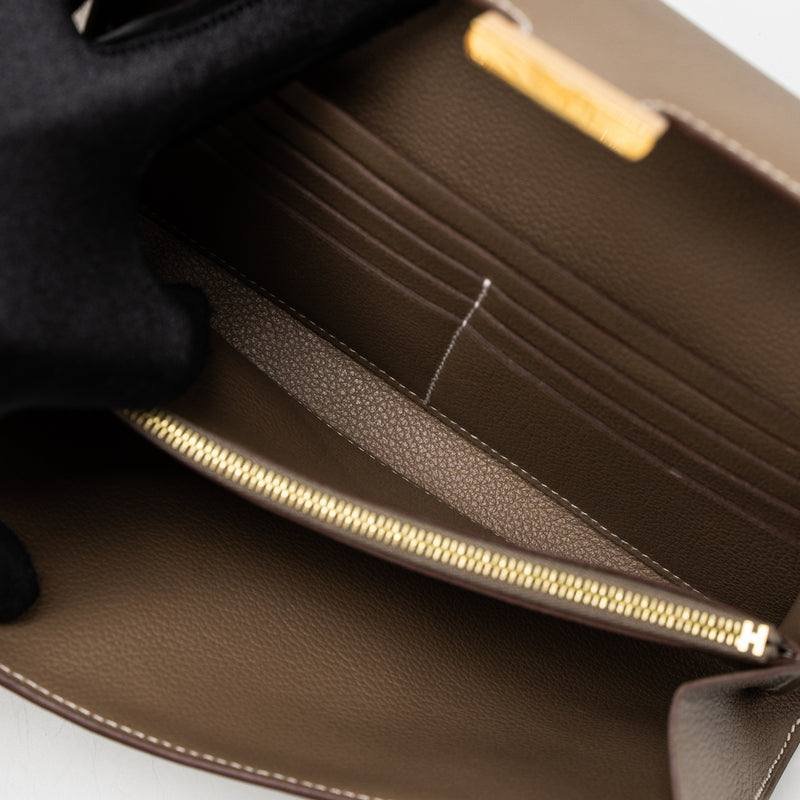 Hermes Classic Constance to Go Evercolor Etoupe GHW Stamp B