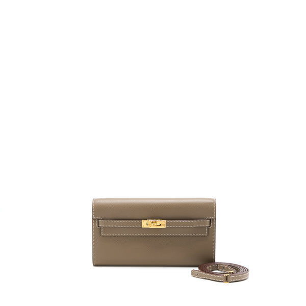 Hermes Kelly To Go Epsom Etoupe GHW Stamp Z
