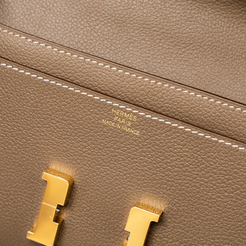 Hermes Classic Constance to Go Evercolor Etoupe GHW Stamp B
