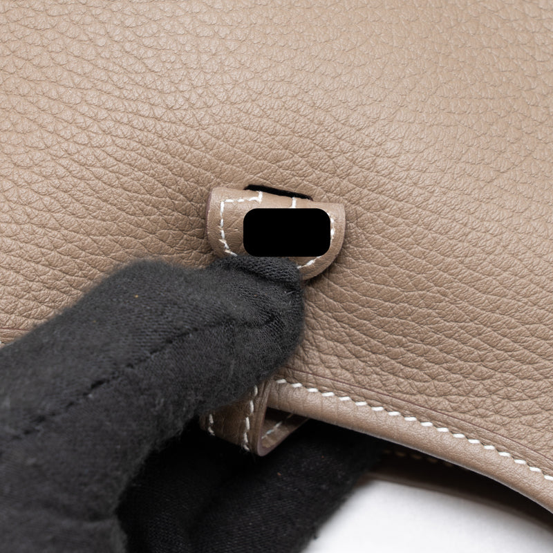 Hermes Mini Evelyne Clemence Etoupe GHW Stamp Z