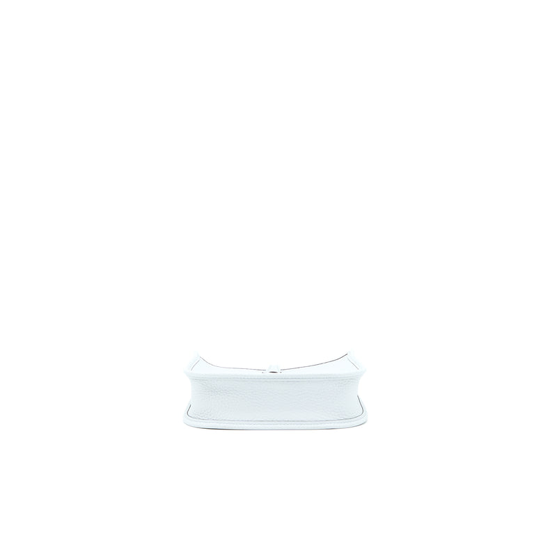 Hermes Mini Evelyn Clemence Blue Pale/Gris Etain GHW Stamp U