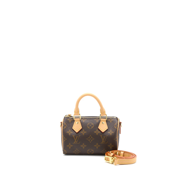 Louis Vuitton Nano Speedy Monogram Canvas GHW (New Version)