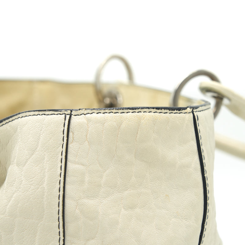 Dior Diorissimo Tote Bag White Multicolour Hardware