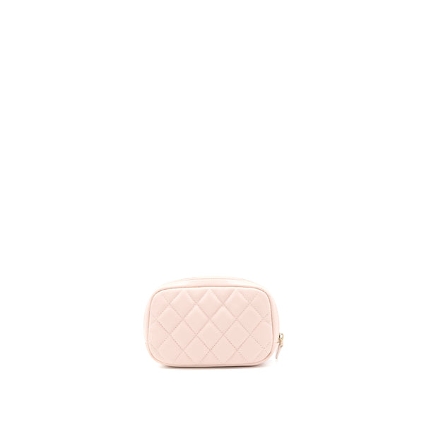 Chanel 21C Small Cosmetic Pouch Caviar Rose Clair LGHW