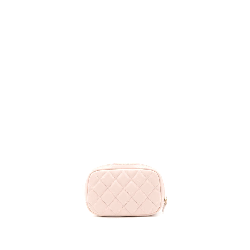 Chanel 21C Small Cosmetic Pouch Caviar Rose Clair LGHW