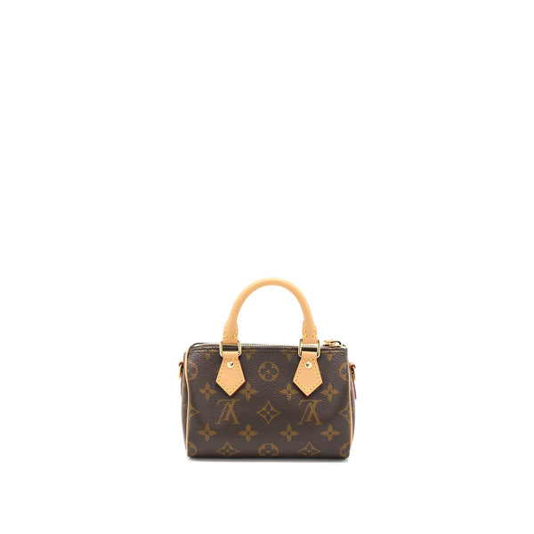 Louis Vuitton Nano Speedy Monogram Canvas GHW (New Version)