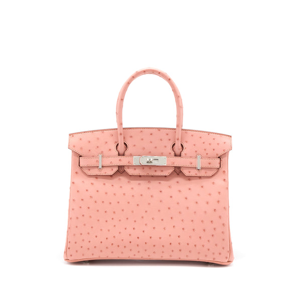 Hermes Birkin 30 Ostrich Terre/Cuite SHW Stamp T