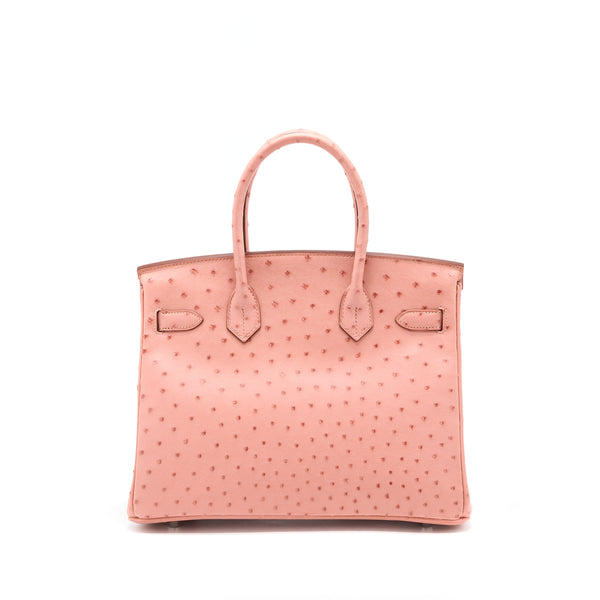 Hermes Birkin 30 Ostrich Terre/Cuite SHW Stamp T