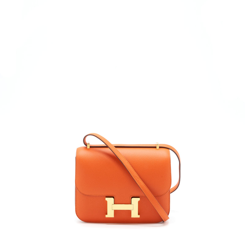 Hermes Mini Constance Epsom 9J Feu GHW Stamp D