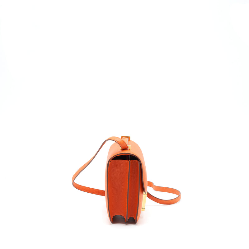 Hermes Mini Constance Epsom 9J Feu GHW Stamp D