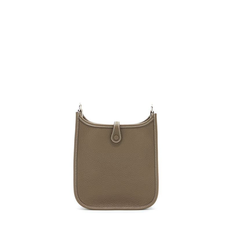 Hermes Mini Evelyne Clemence Etoupe SHW Stamp U