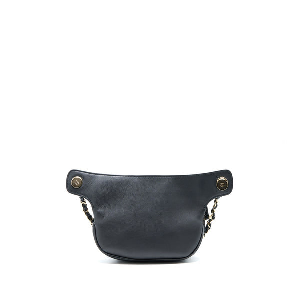 Chanel Quilted Waist Bag Calfskin Black LGHW
