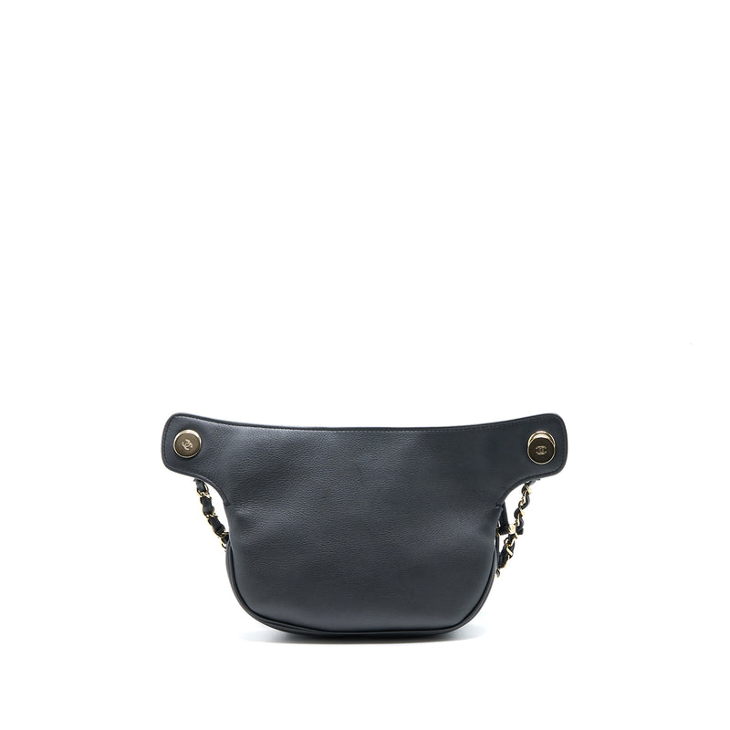 Chanel Quilted Waist Bag Calfskin Black LGHW